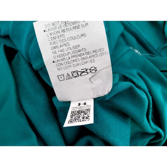 Under Armour Teal Lightweight Loose Fit Hoodie XS Cotton/Polyester Blend - Picture 8 of 9